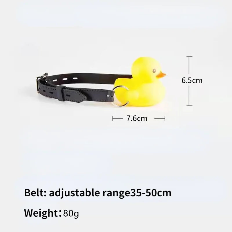 ASHBURN DUCKS Leather Harness Mouth Silicone Duck Gag Mouth