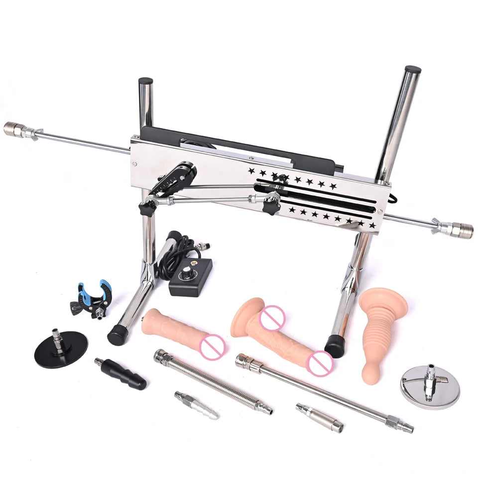 ROUGH BEAST Sex Machine for Women and Men 120W Power APP Control Masturbation Machine with Vac-U-Lock Dildos 2 People Sex Toys