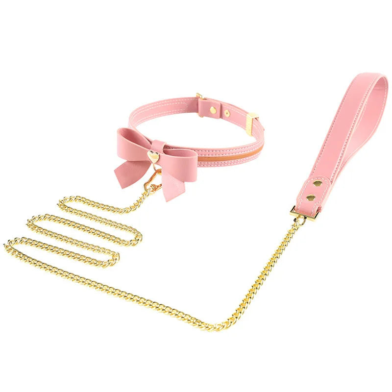 Sevanda Sexy Adult Leather Bow Tie Collar Sexy Gadgets Fetish Strapon Erotic Products Bondage Ties and Restraints BDSM Sex Toys