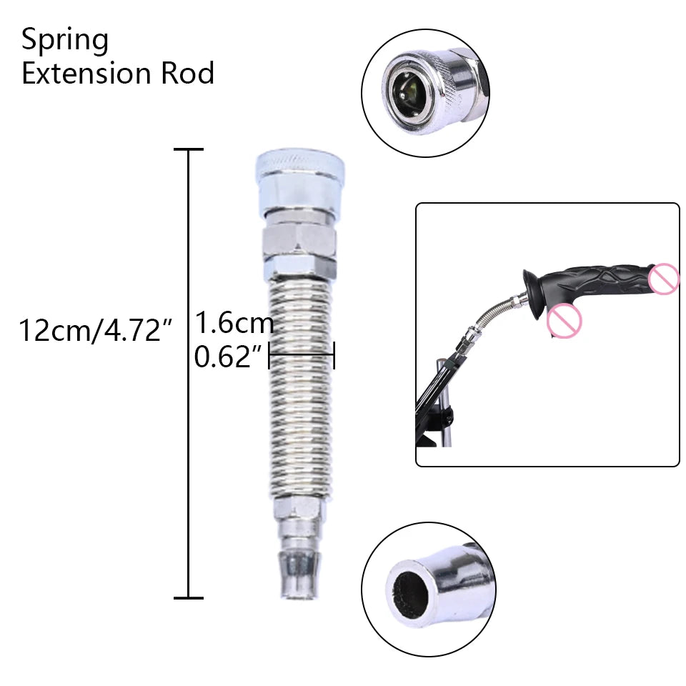 ROUGH BEAST Extension Rod for Vac-U-Lock Sex Machine Spring Extension Pole Quick PlugIn Accessories Masturbation Machine Sex Toys