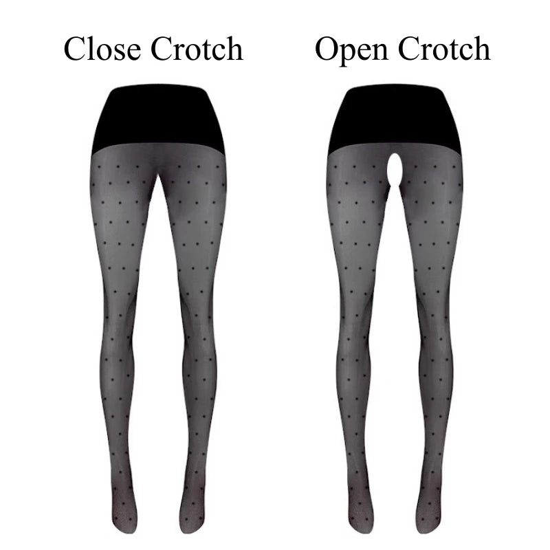 ASHBURN™ Oil Glossy Polka Dot Pantyhose – 5D Ultra Thin, Seamless Party Tights