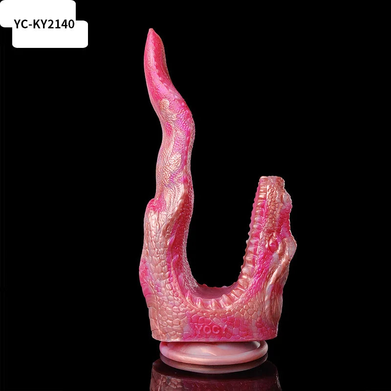 Ashburn Double monster With Suction Cup Realistic Dragon Tongue