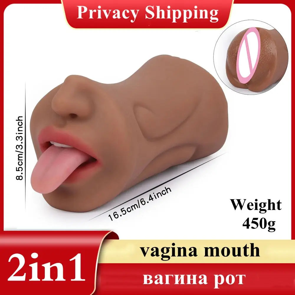 3 in 1 Male Masturbator Sex Doll Rubber Vagina for Men Pussy Pocket Men's Goods Toy Masturbators Erotic Toys Anal Soft Silicone