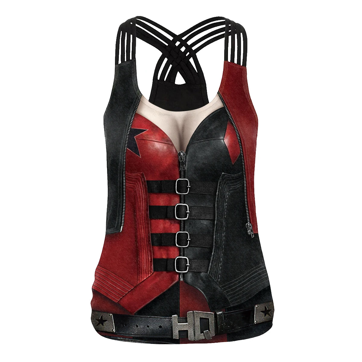 Zawaland Cosplay Costume Clown Women Printing Halloween Dress Up Matching Set Jumpsuits Carnival Party Dress Leggings Bodysuit