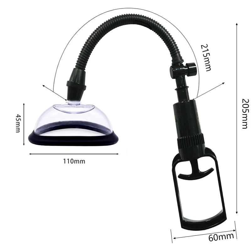 ASHBURNS Manual Pussy Pump Vagina Clitoris Sucker Manual Women Breast Massage Nipple Stimulator Enlarge Vacuum Pump Cover Adult Sex Toy