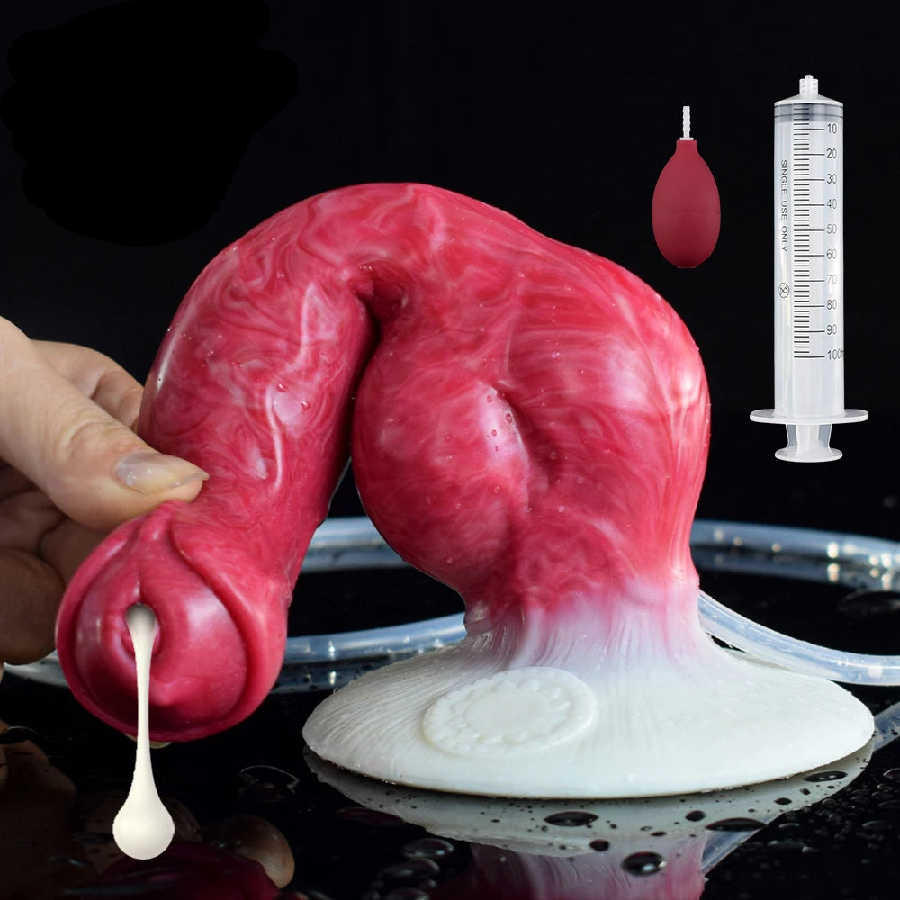 ASHBURN Ejaculation Large Knot Silicone with Squirting Function Strong Sucker