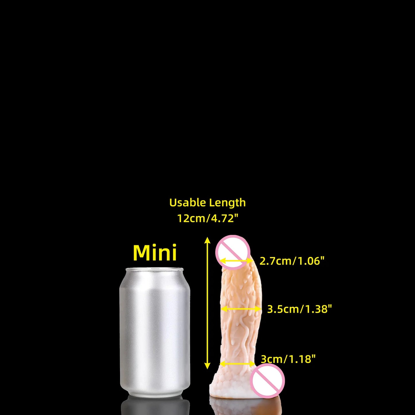 WIZ II Dildos PM,MINI- 2XL Plug Huge TEXTURED Silicone Dildos