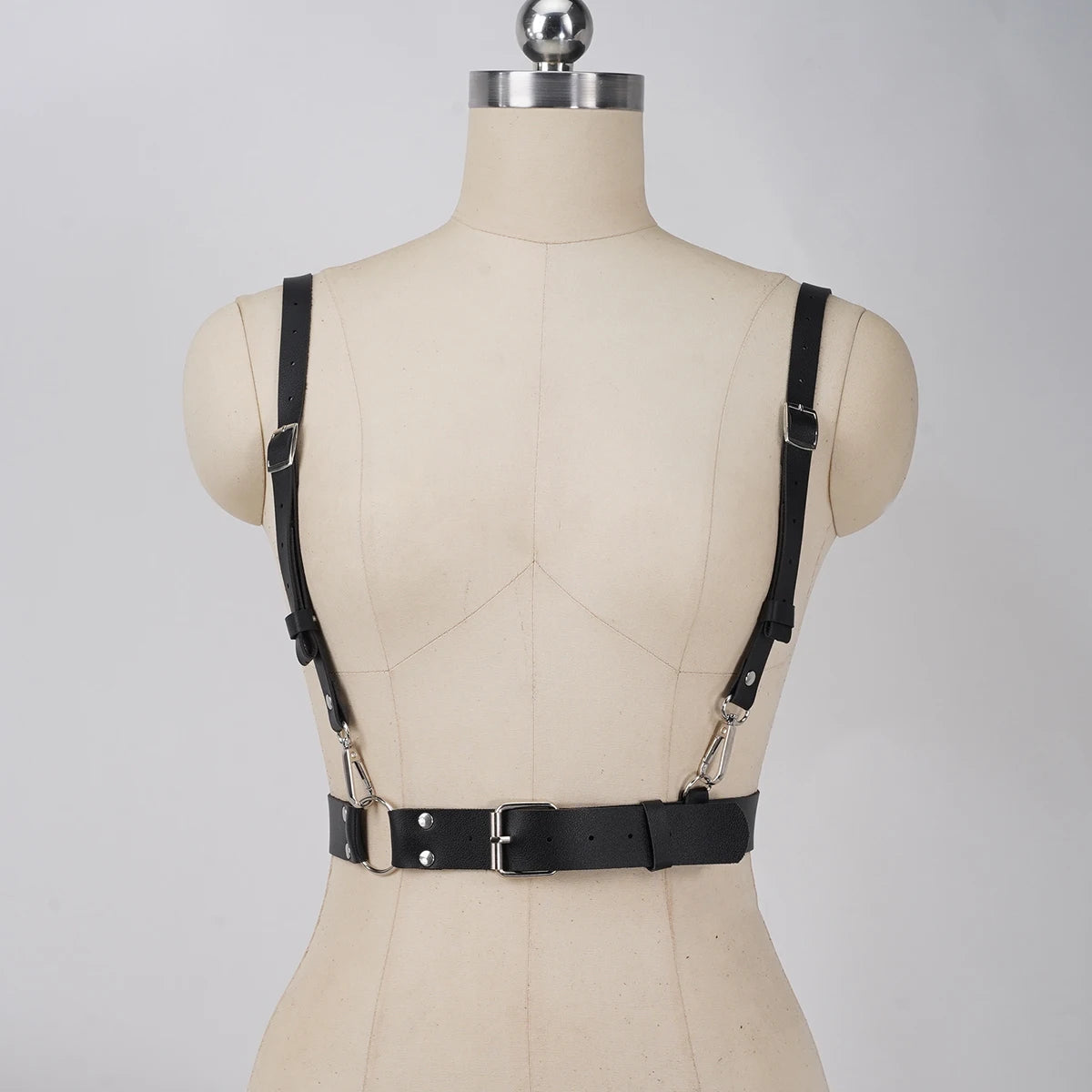 Women Fashion Leather Waist Belt Shaping Waistband Body Harness Belt Leathersuspenders for Women Gothic Clothing Accessorie