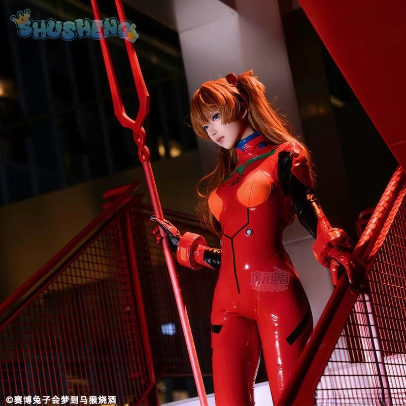EVA Asuka Langley Soryu Cosplay Costume EVANGELION-02 Fighting Jumpsuit Halloween Outfit Women Party