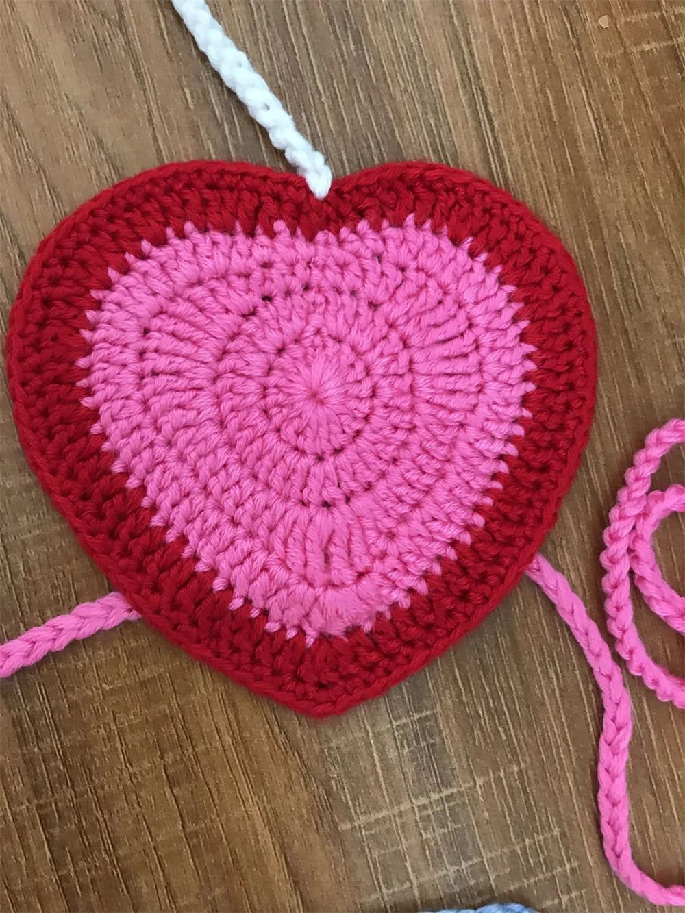 Handmade Red and Pink Love Sweetheart Crochet Bikini Set 2 pcs Brazil Bathing Suit Sexy Beachwear Resort Wear Swim Suits Custom