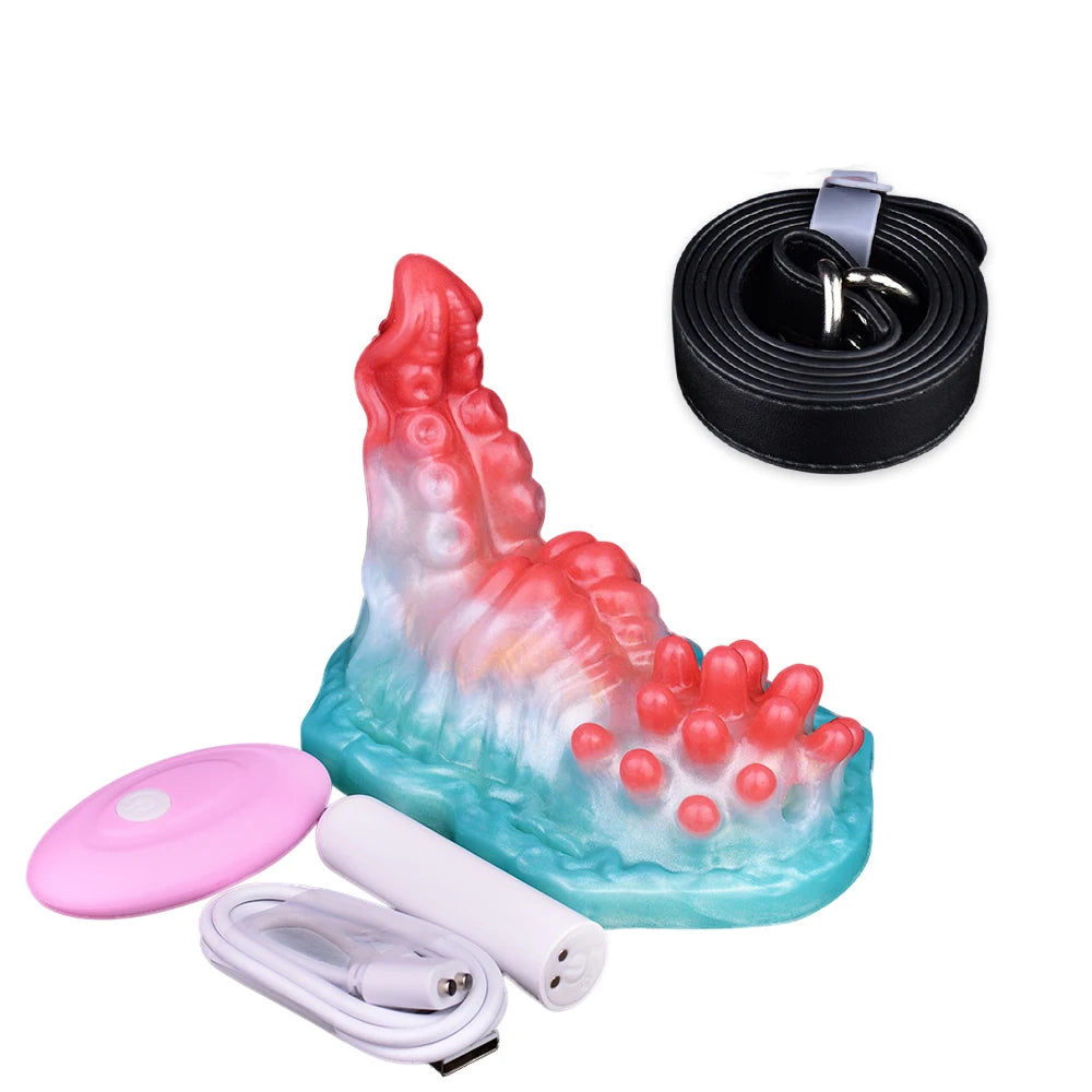 ASHBURN Wireless Control Silicone Octopus/Granule Sex Grinder Strapon Grinding Hump Friction Vibration Massage Female Masturbation