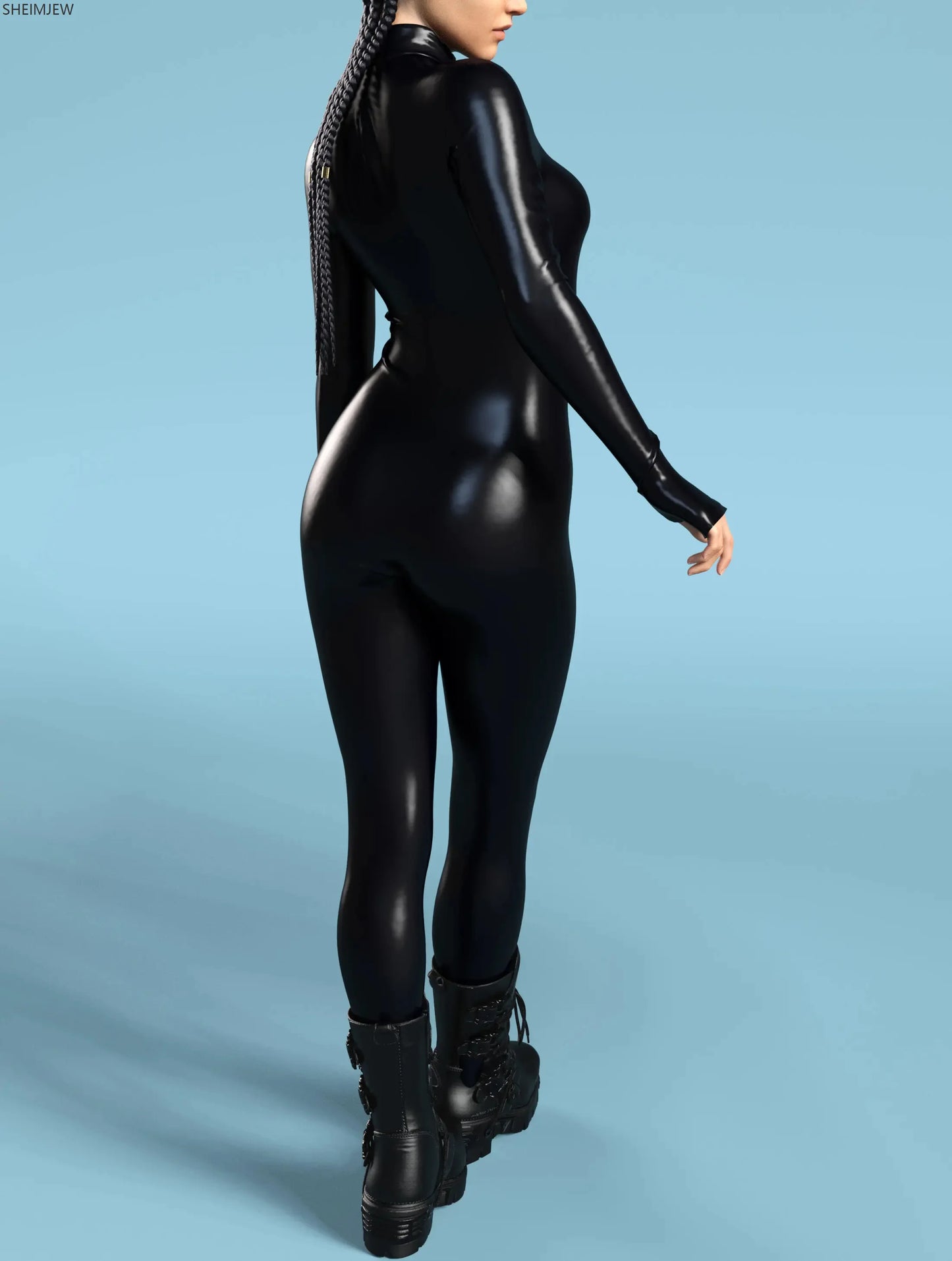 Unisex Sexy Jumpsuit Halloween Punk Cosplay Zentai Suit Holiday Party Black Bodysuit Nightclub Catsuit Rave Suits Cycling Outfit
