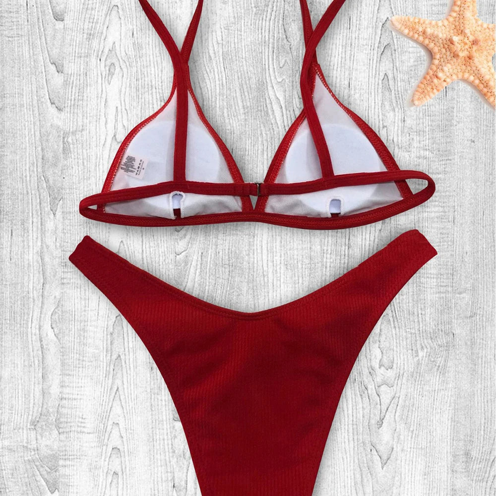 Gothic Bikini 2025 Women Letters Snake Print Bra Triangle Bottom Swimsuit Split Bathing Suit Underwear Y2K Bikinis Punk Swimwear