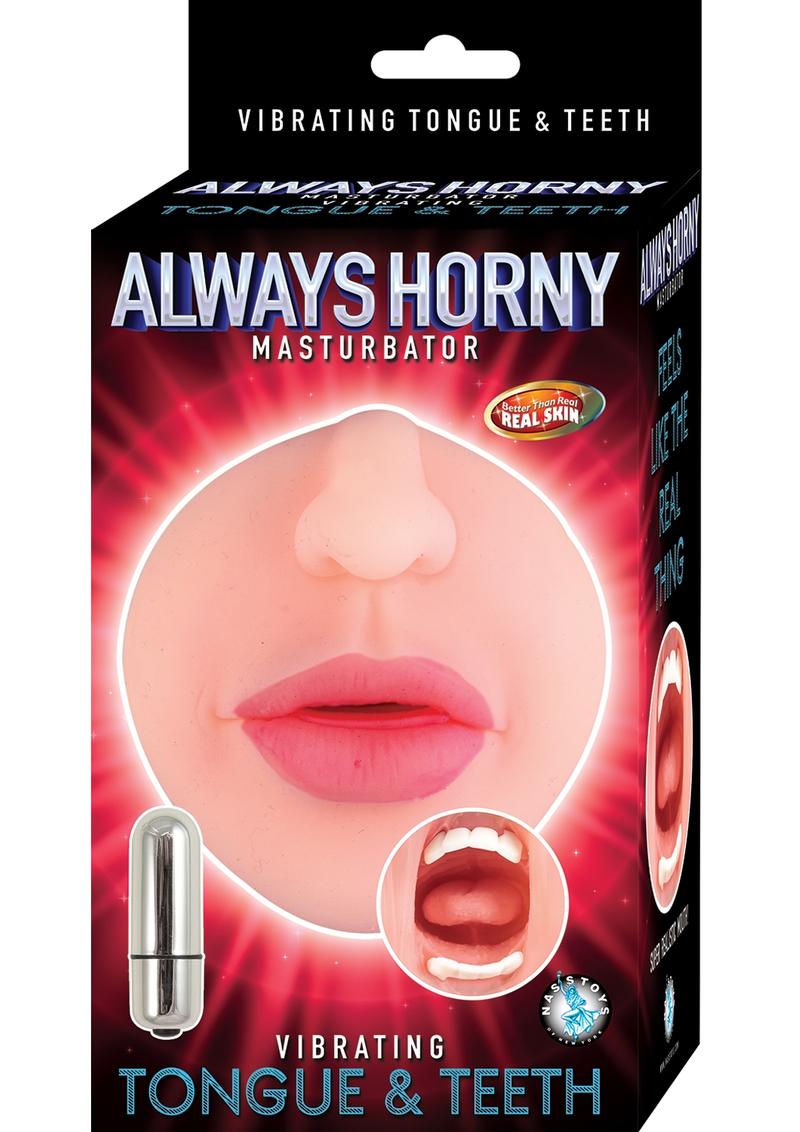 Always Horny Vibrating Tongue And Teeth Masturbator
