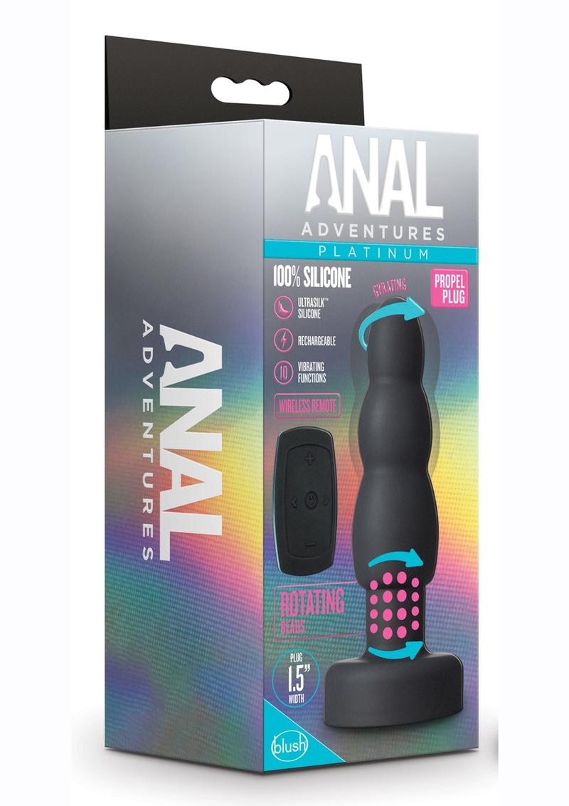 Anal Adventures Platinum Propel Rotating Vibrating Plug