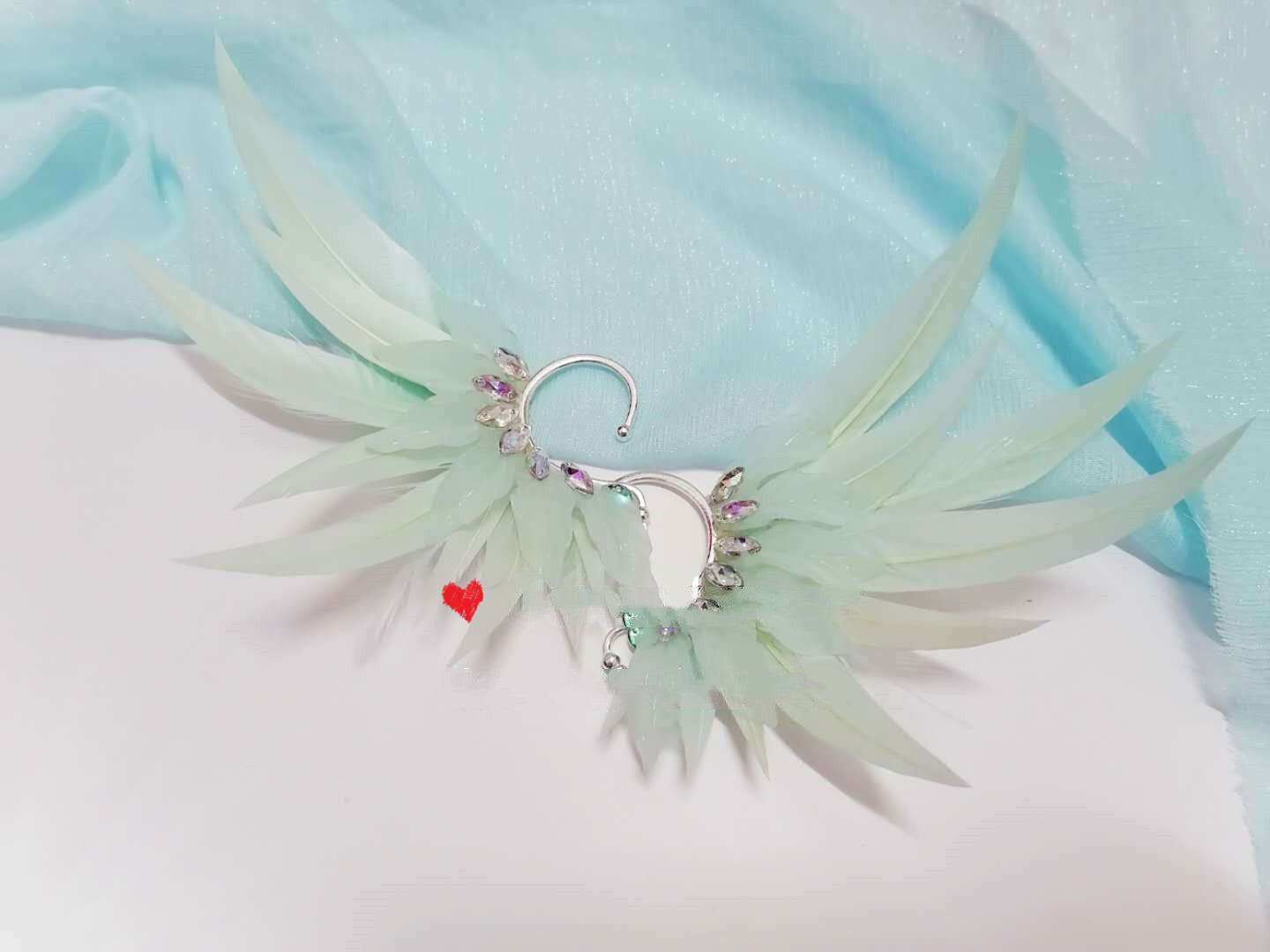 Feather Earrings Angel Wings Jewelry