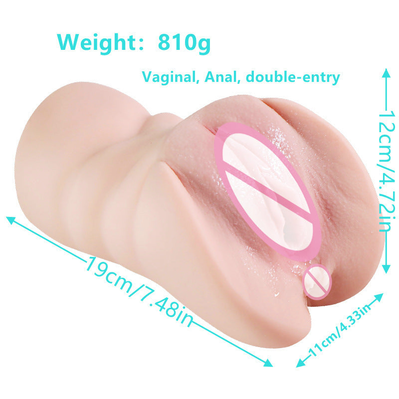Male Airplane Cup Double Point Channel Pussy Anal Sex Masturbator