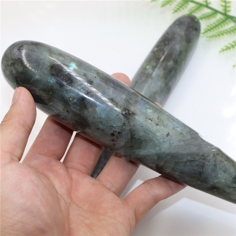Natural Labradorite Jade Pussy Wand Crystal
