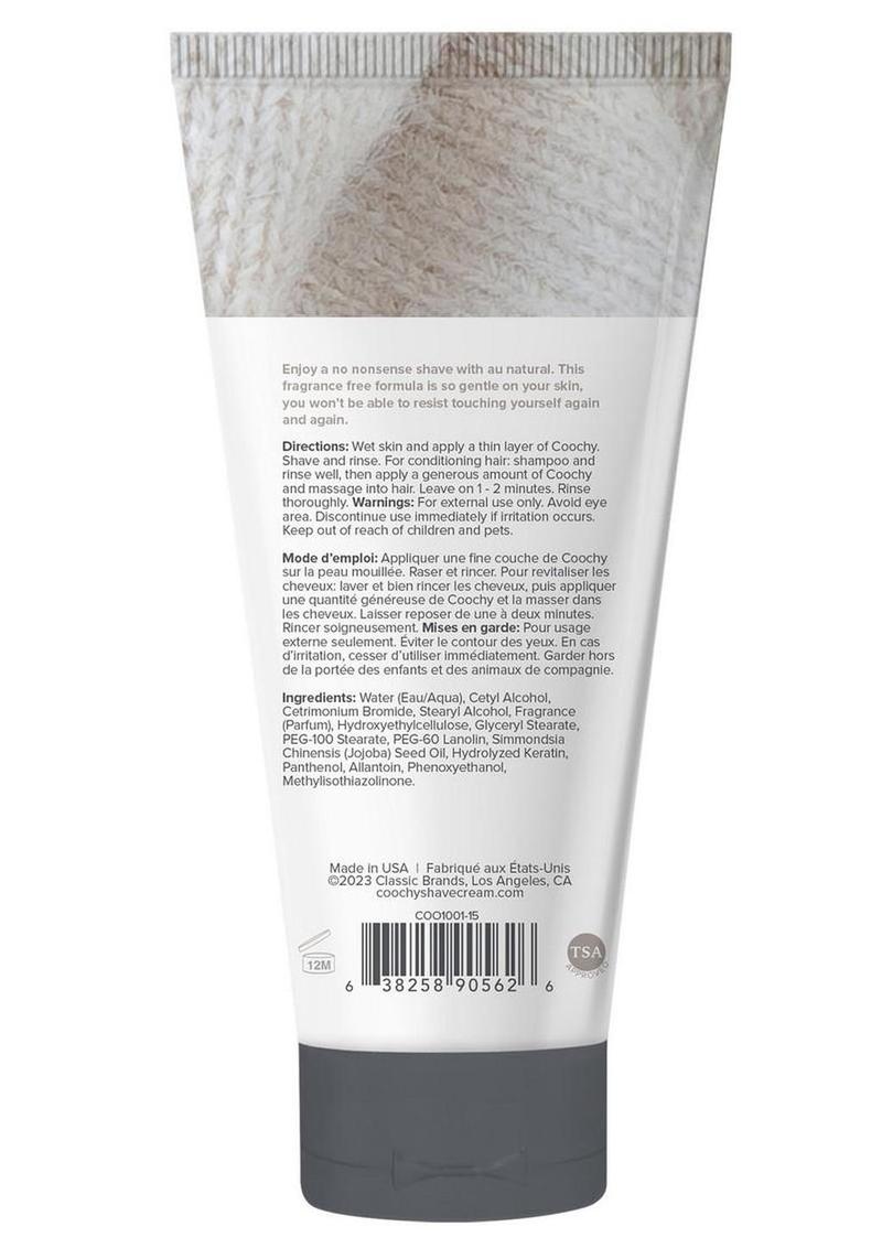 Coochy Au Natural Shave Cream Anti-Bump And Moisturizing Formula