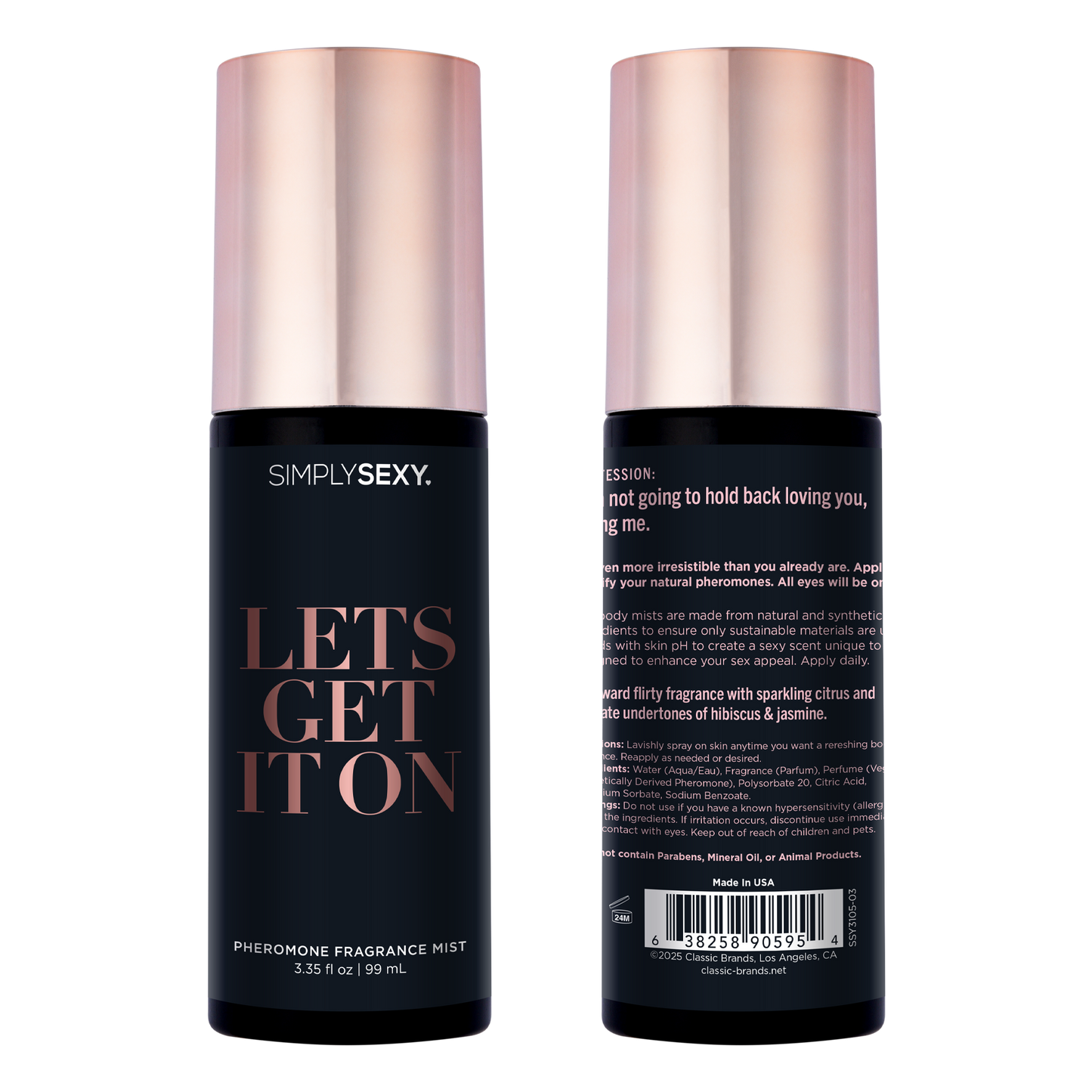 SIMPLY SEXY PHEROMONE BODY MIST - LET'S GET IT ON - 3.35 floz | 99mL