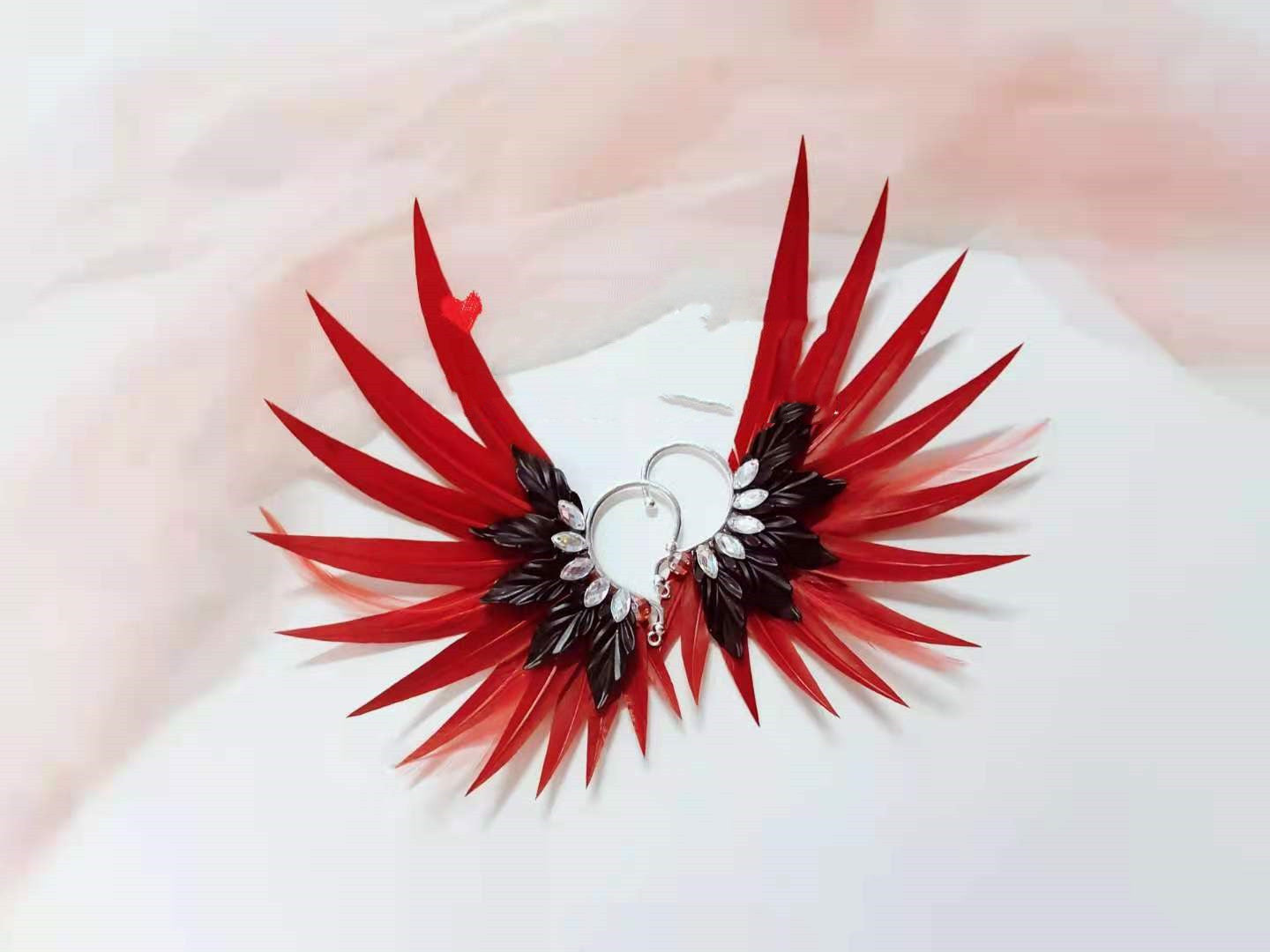Feather Earrings Angel Wings Jewelry