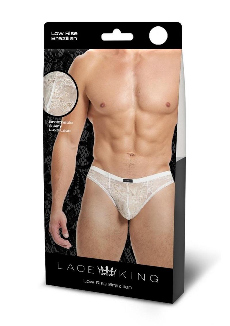 Lace King Low Rise Brazilian Brief Sheer Lace Elegance for Men