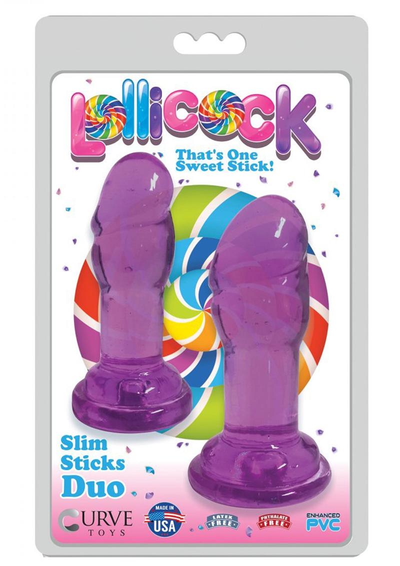 Lollicock Slim Sticks Duo Berry Blue Butt Plugs Set