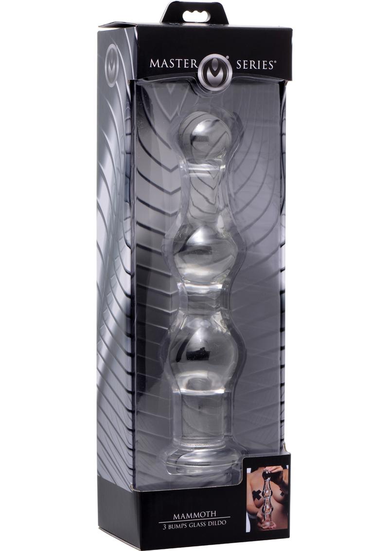 Master Series Mammoth 3 Bumps Advanced Stimulation Glass Dildo