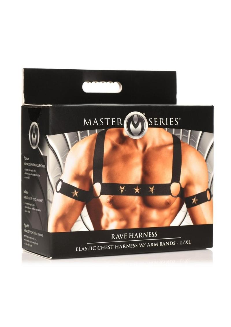 Rave Harness Elastic Chest Harness With Arm Bands