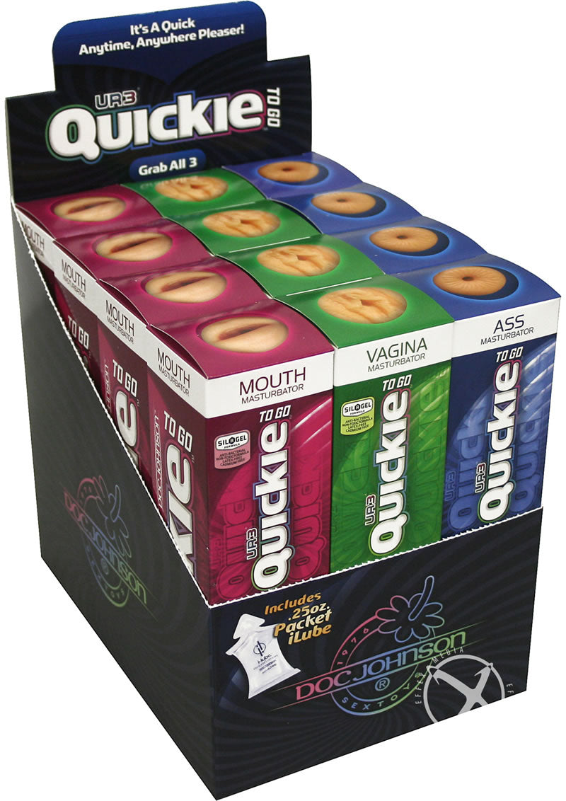 Quickie To Go UR3 Display Ass Mouth and Vagina Masturbators