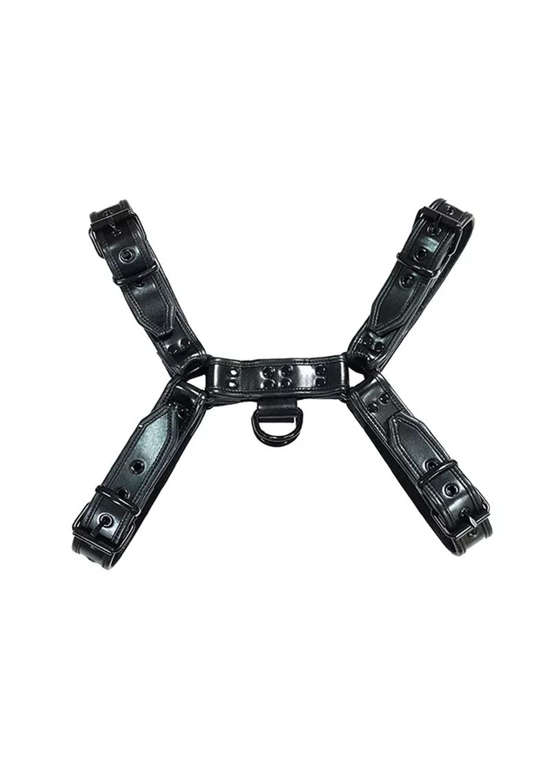 Rouge Over-the-Head Adjustable Leather Harness XL Fetish Gear