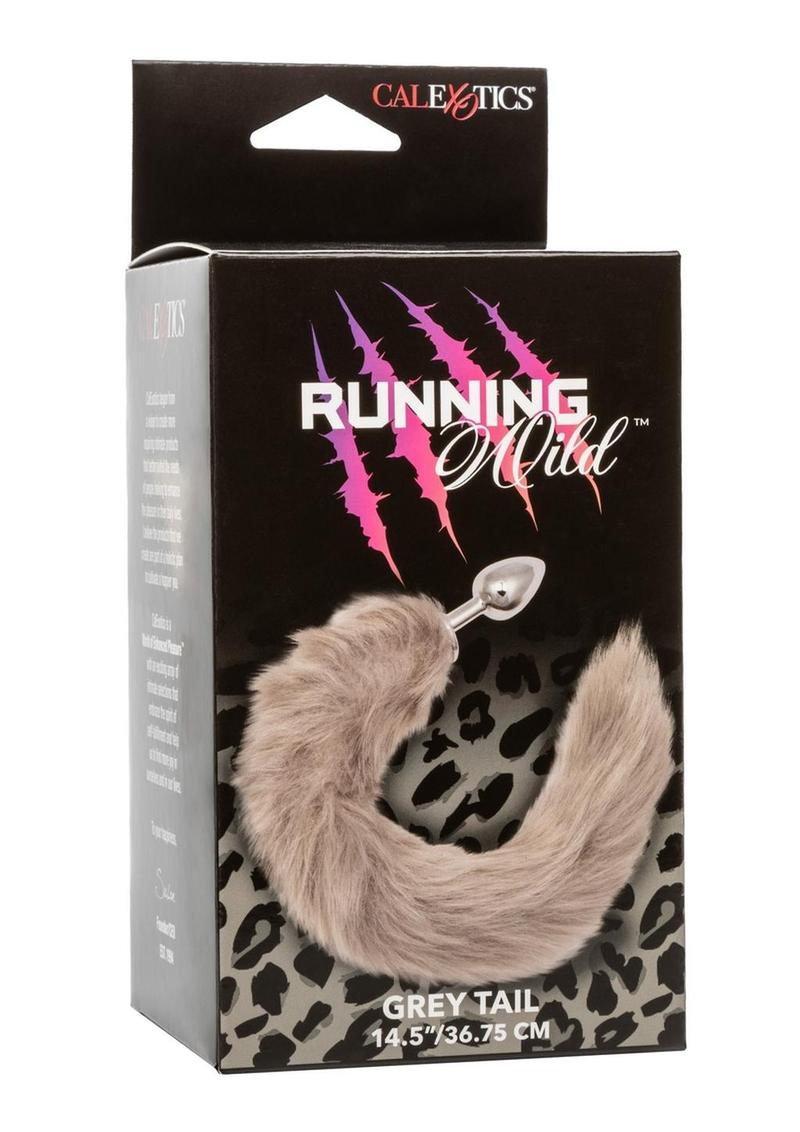 CalExotics Running Wild Grey Faux Fur Tail