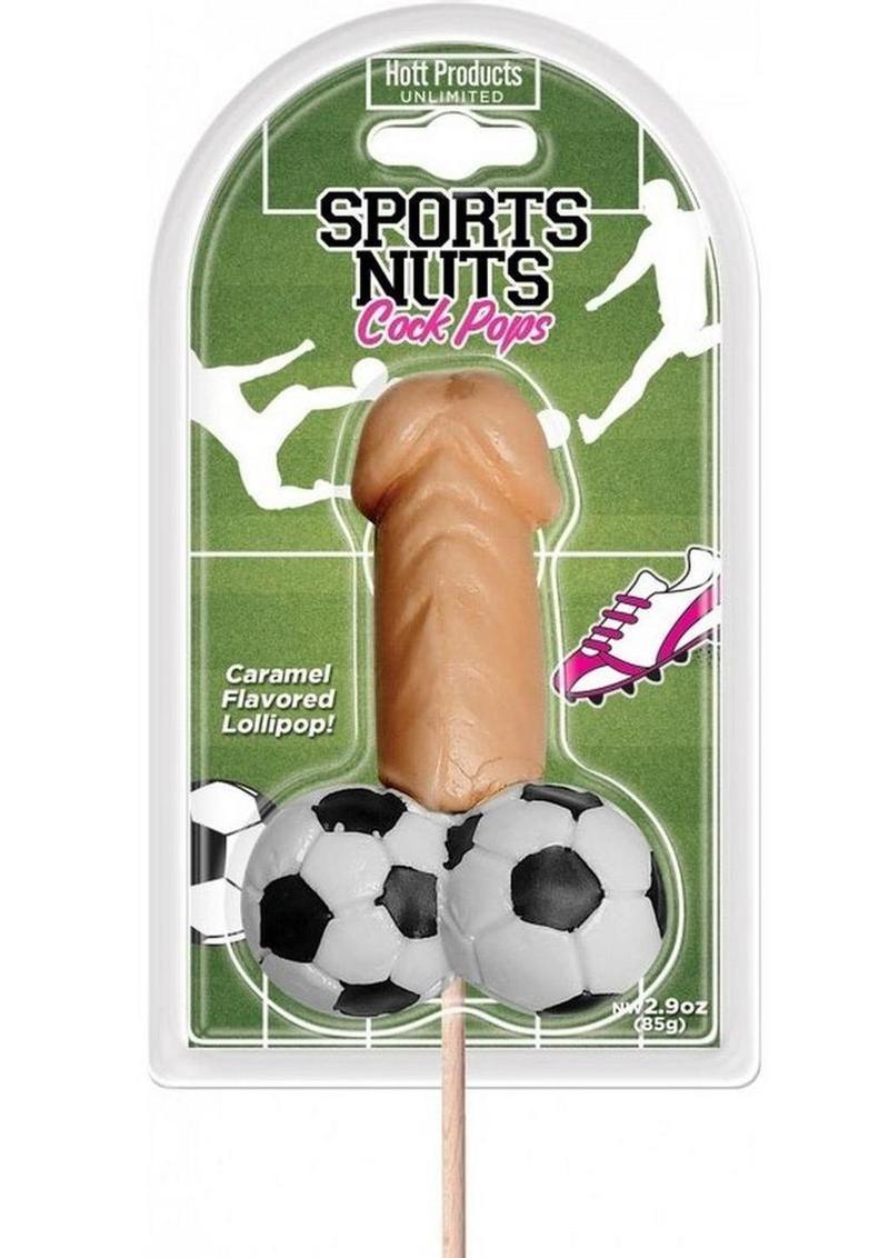 Sports Nuts Cock Pop Vanilla Flavored Lollipop with Baseballs Fun Novelty