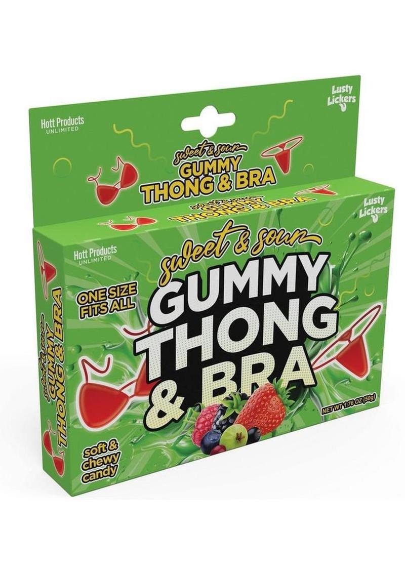 Sweet And Sour Gummy Thong And Bra One Size Soft And Chewy Candy