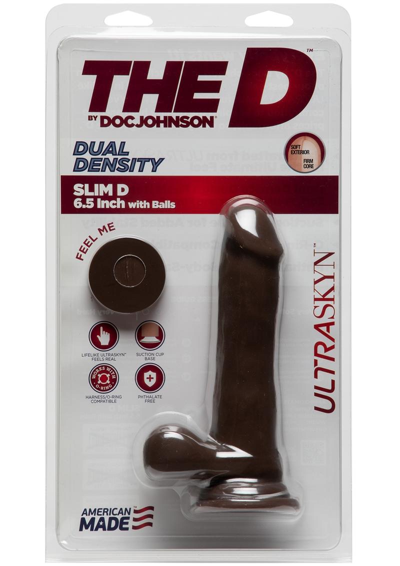 D Slim D 6.5 Inch UltraSKYN Dildo with Balls