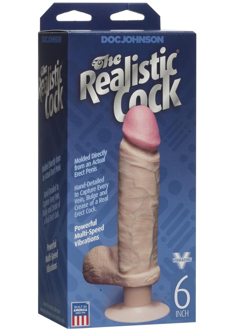 Doc Johnson The Realistic Cock Powerful Vibrating Dildo