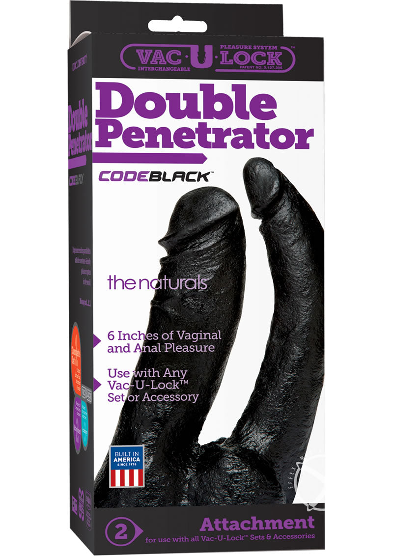 Vac-U-Lock CodeBlack Double Penetrator Dual-Ended Attachment