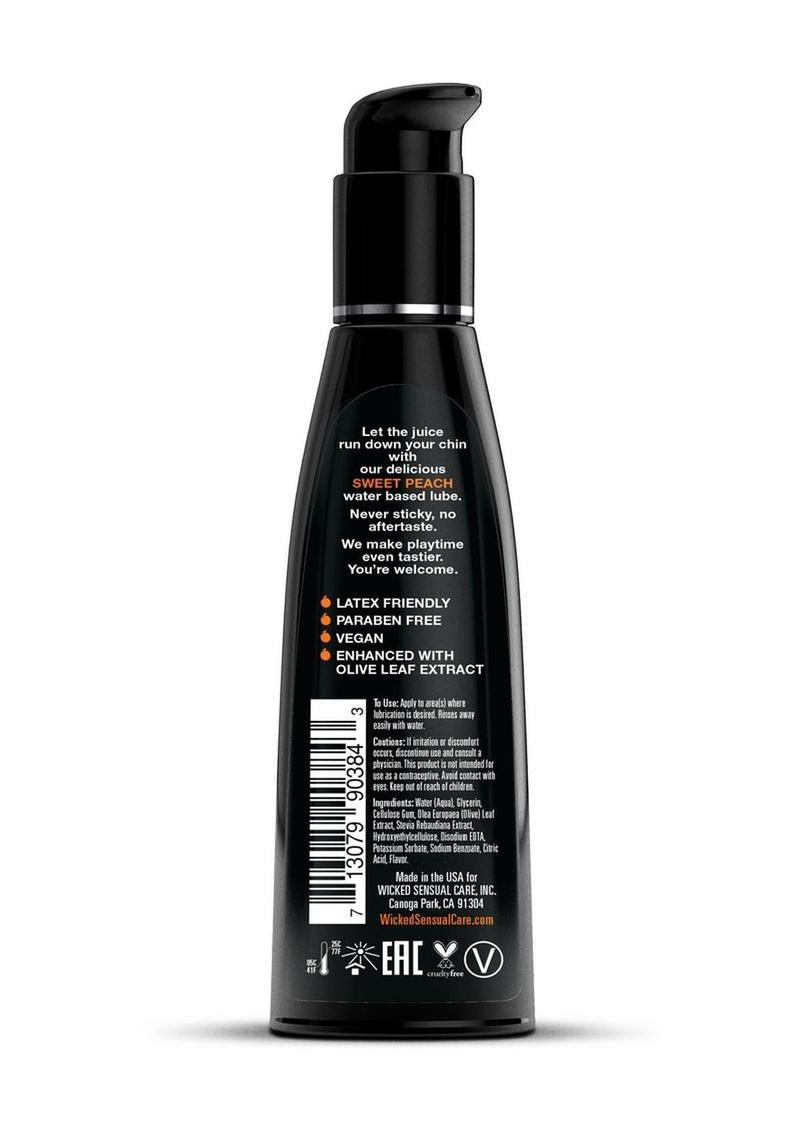 Wicked Aqua Sweet Peach Flavored Water Based Lubricant
