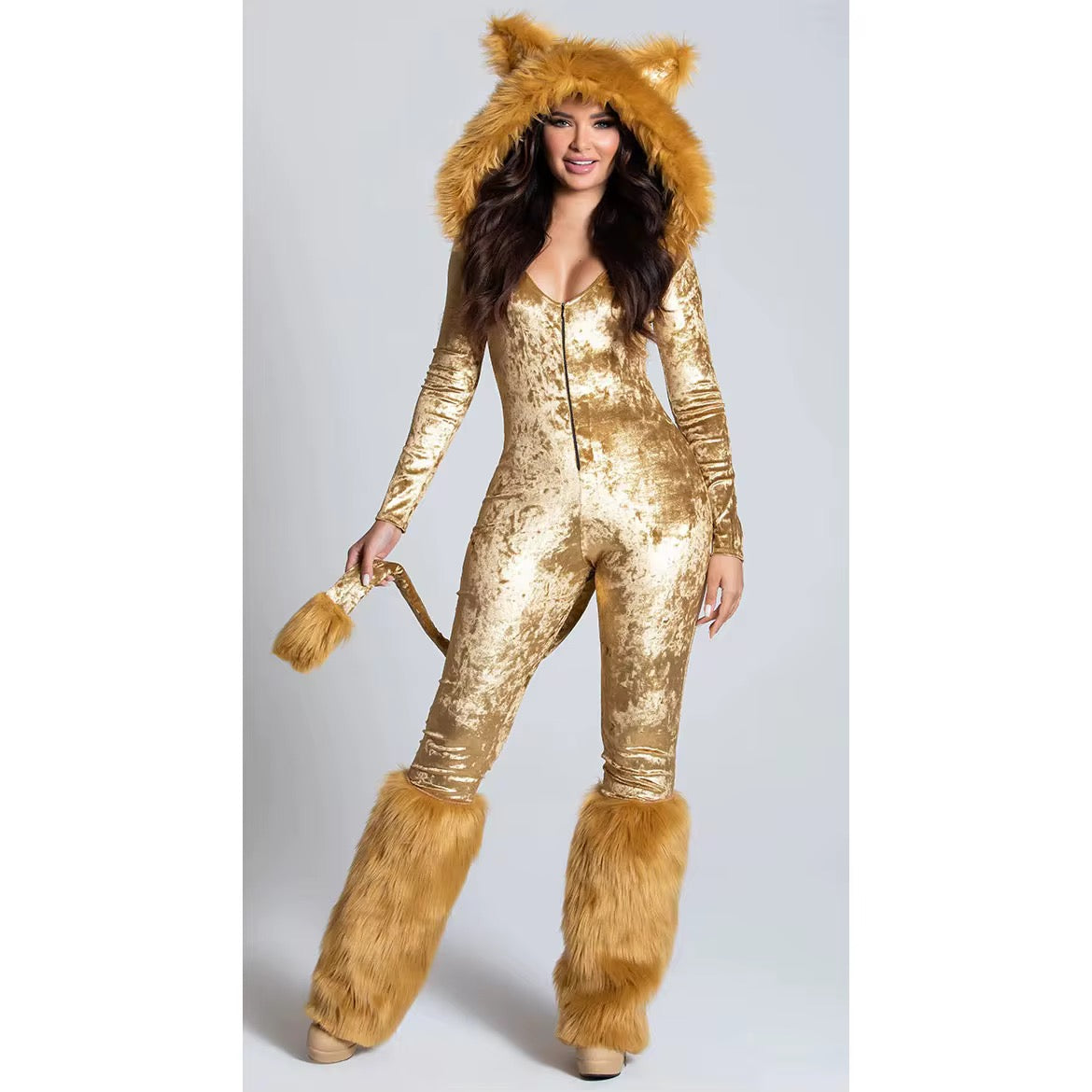 Full set lion furry costume