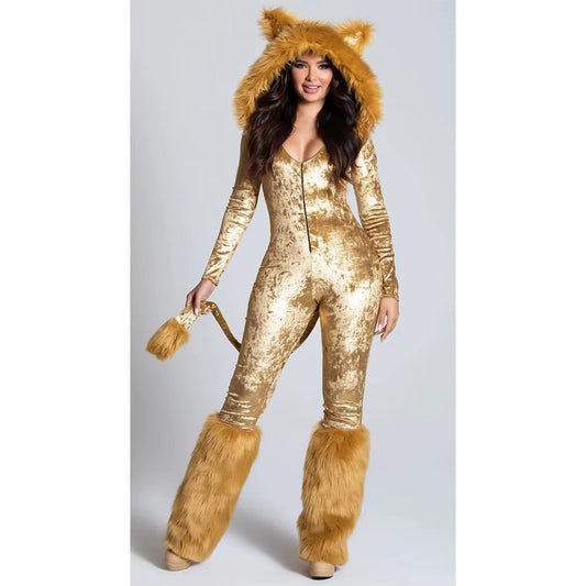 Full set lion furry costume