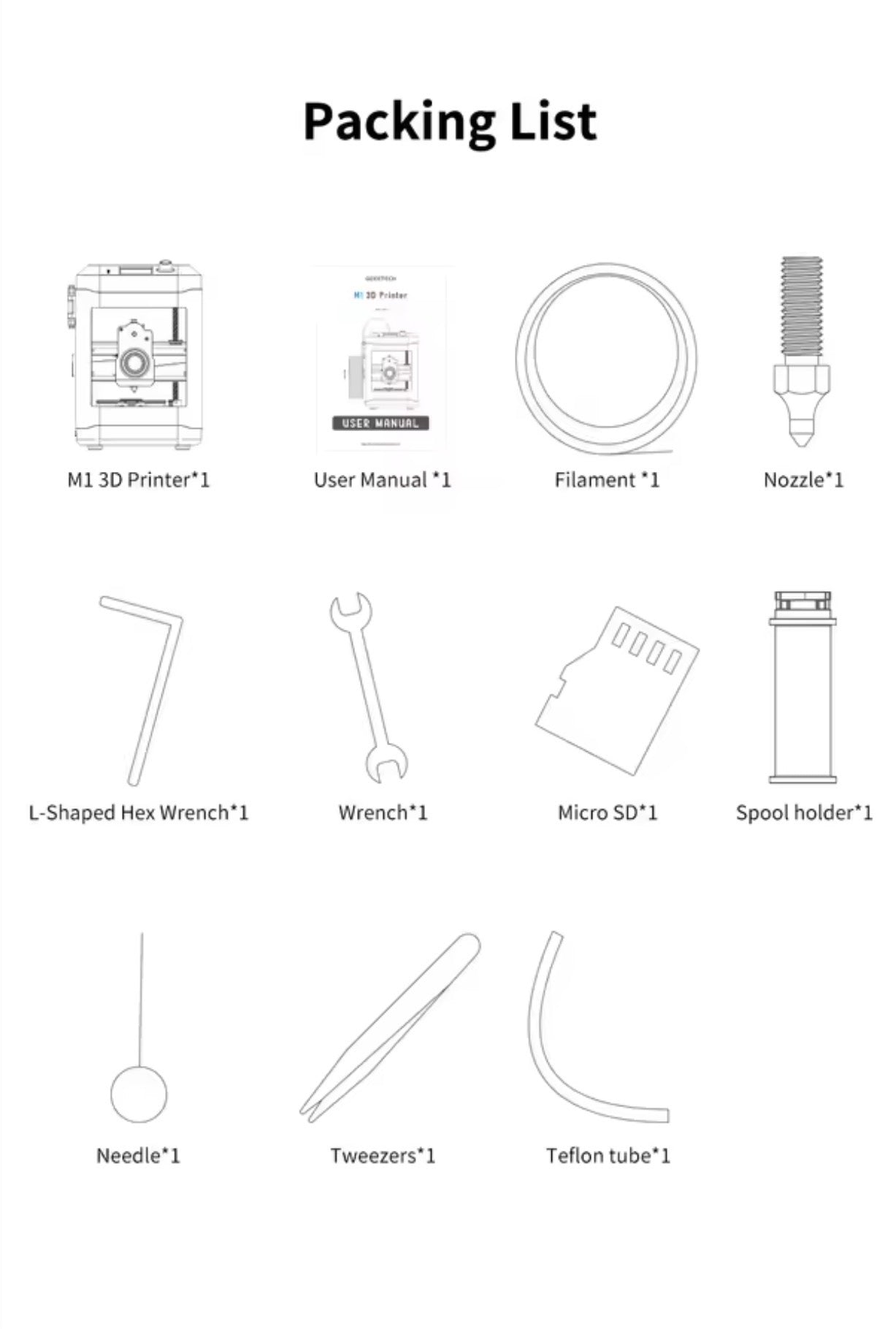 High-Speed Auto-Leveling Mini 3D Printer with Direct Drive Extruder