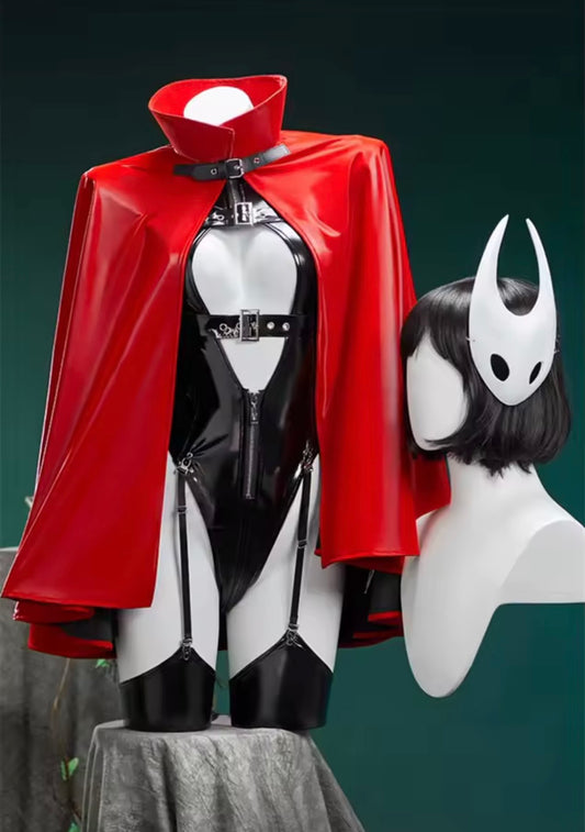 Sexy Hollow Knight Silksong Cosplay PU Bikini Lingerie Cape Mask Doujin Fanart Original Anime full set
