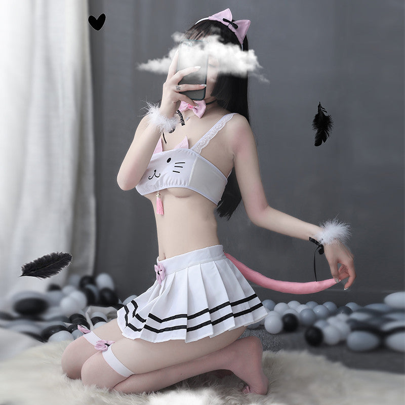 Cute cosplay kitty suit