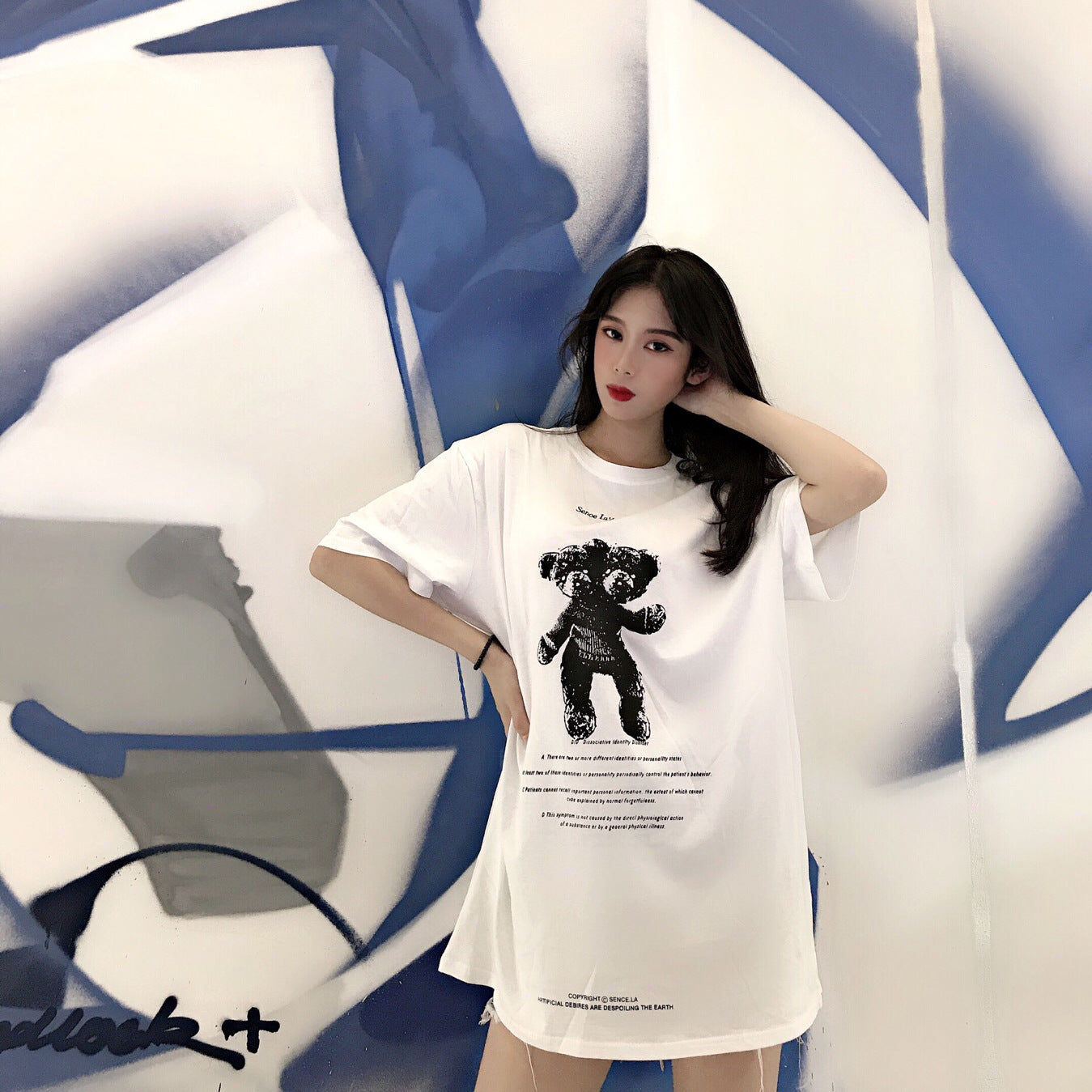 Distorted Teddy Tee – “Soft Chaos” Edition