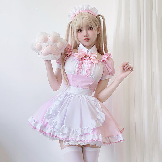 Japanese Anime Maid Costume Cute Maid Ware Soft Girl Cosplay Cat Lolita