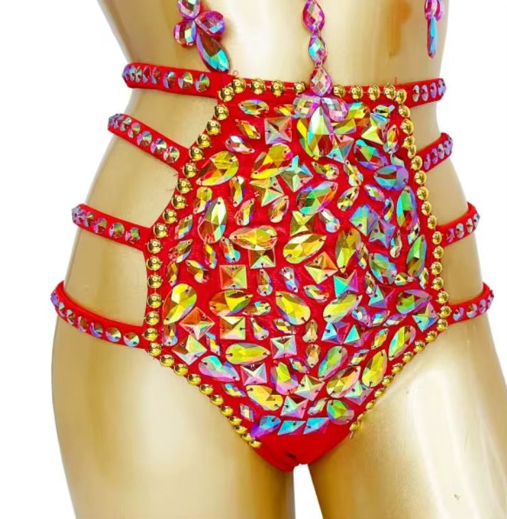 ASHBURN MASQUERADE™ Rainbow Showgirl Set – Carnival & Rave Costume