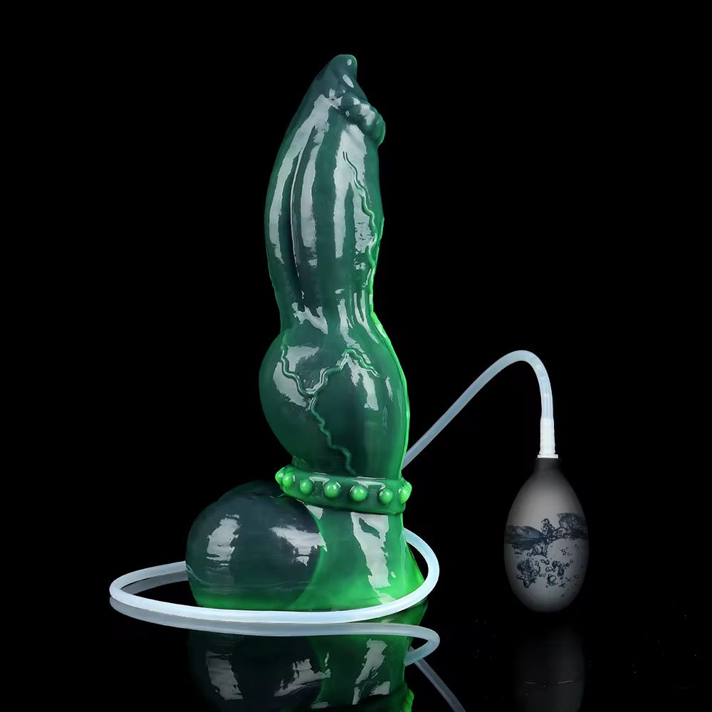 Green Monster three sizes squirting liquid 8in-15in