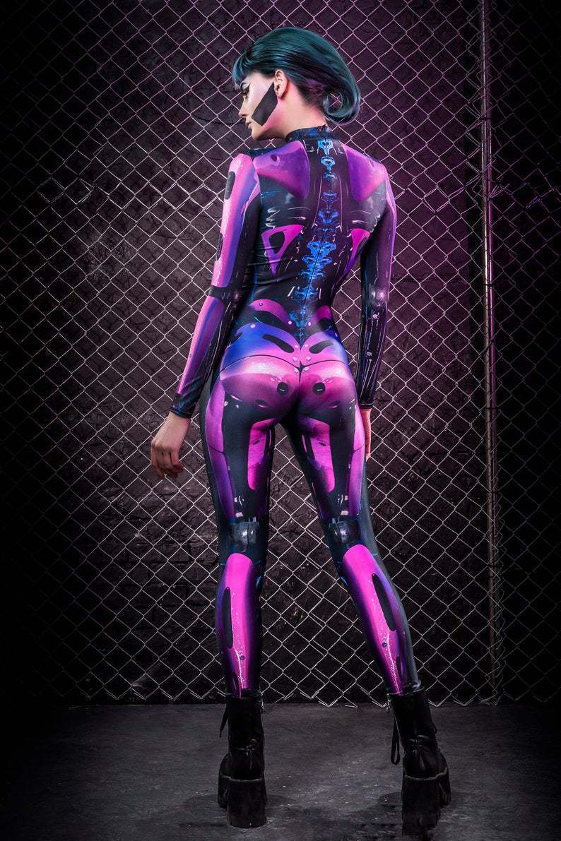 Neon Override – Cyber Doll Bodysuit Cosplay (Digital Domme Protocol)