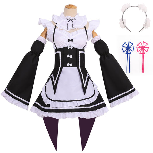 Voidmaid Protocol – Gothic Combat Maid Cosplay Set (Inspired by Rem)