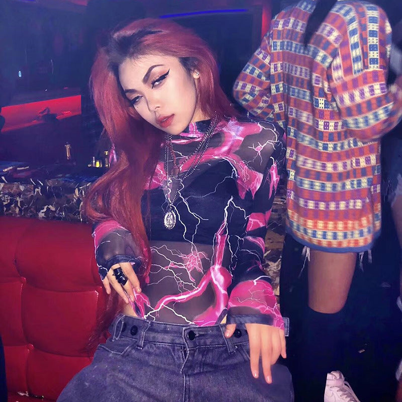 PINK VOLT MESH BODYSUIT